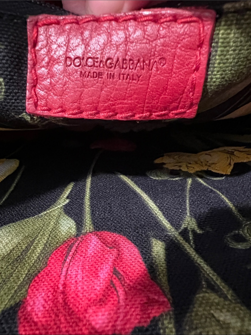 Dolce & Gabbana Red Tulip Canvas Tote - Picture 7 of 13